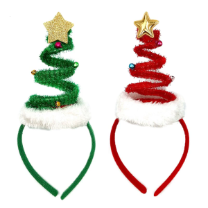 Christmas Spring Tree Hair Hoop Bell Tree Headbands Party Favors Creative Photo Props Decoration Holiday Supplies