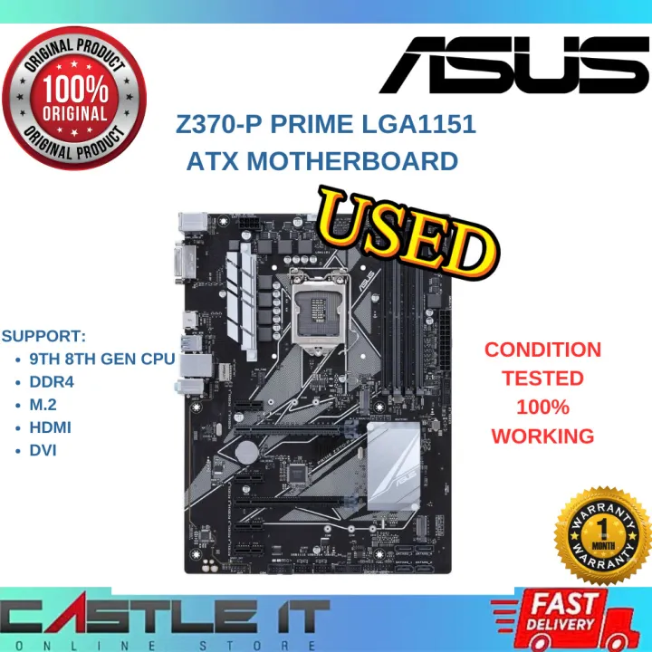 ASUS MSI Gigabyte Z370 Z390 Used Motherboard Intel LGA1151 DDR4 Tested Working