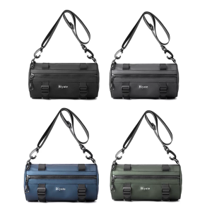Man Travel Chest Bag Nylon Crossbody Bag Round Cylindrical Backpack Rucksack Fashion Shoulder Bag for Daily Use