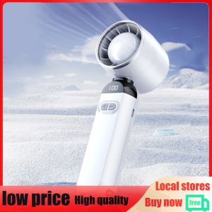 Handheld Turbo Fan LED Digital Display Adjustable Cooling Fan for Outdoor Travel