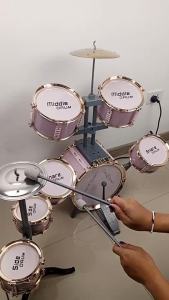 Jammer Drum Set Ages 3+ Percussion Instruments Musical Gift For Kids by WISHLAND