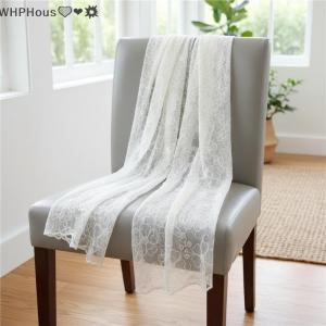 WP💓💛💖 Elegant Lace Floral f Women Long Embroidered Shawl Lightweight Summer Daily Commuting Neckwear
