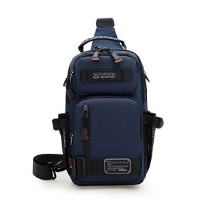 JIVIVIL กระเป๋าหน้าอกผู้ชายฟังก์ชั่นครบขนาดใหญ่สำหรับการเดินทางและใส่เป็นสะพายไหล่