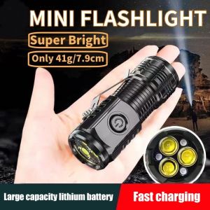 USB Charging Headlight Magnet Work Light LED Waterproof Strong Headlight Head-mounted Flashlight