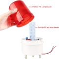 AC110-120V Industrial Rotating Beacon Light-High Intensity Red LED Strobe Alarm NO Siren for Vehicles,Warehouses,Factories,Home Emergency-Waterproof Indoor/Outdoor Safety Warning Light(NO Buzzer). 