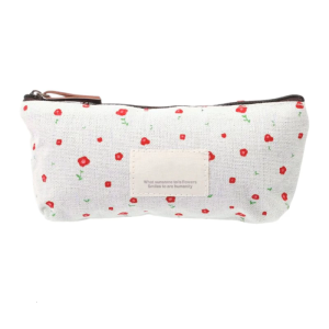 School Pencil Case Canvas Pencil Box Fashion Floral Pen Bag For Markers Art Supplies Storage