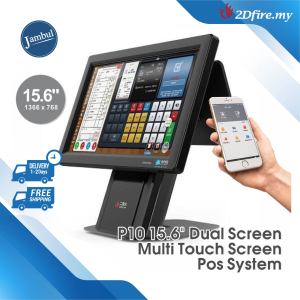 2Dfire P10 15.6" Dual Screen Multi Touch Screen Smart Pos System Cashier Machine Point Of SaIe Cash Register Operating System