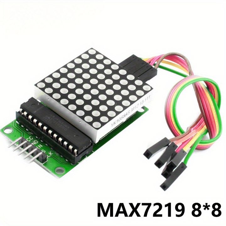 1PCS MAX7219 8x8 LED Dot Matrix Display Module, MCU Control for Arduino ...