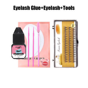 Eyelash Extension Set 7PCS/SET Hot Melt Hair Grafting False Eyelashes C Curl 9-12mm Natural Extension