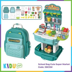 Mainan Anak Perempuan Super Market Tas Sekolah / School Bag Cute Super Market Kidu Toys