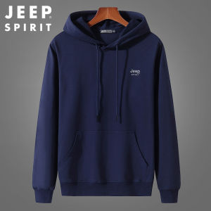JEEP SPIRIT Hooded Sweater Mens Spring and Autumn New Loose Trendy Casual Long Sleeve Top Fashion Jacket