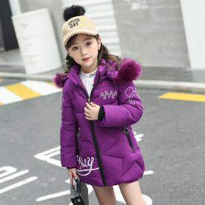 Solid Children Down Jackets Winter Warm Coat For Girls Thick Duck Down Kids Outerwear For Cold Fur Hooded Teens Overcoat
