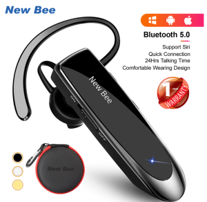 New Bee LC-B41 Bluetooth Earphone 24Hrs Talking Time Ear Piece True Wireless Earbuds Wireless Earphone Bluetooth Headset V5.2 Earbuds Wireless Driving Headset with Mic