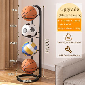 Multi-layer detachable basketball storage ring storage rack football volleyball rugby cube vertical stand