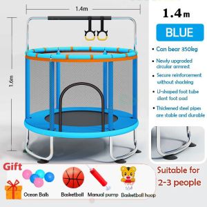 Kiumo Compact Indoor Trampoline for Kids 140x122CM with Safety Net and Soft Protective Bounce for 1-5 Years - New Philippines Stock