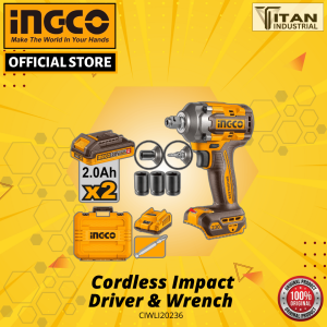 INGCO Cordless Impact Driver and Wrench 20v CIWLI20236 • Tm ss
