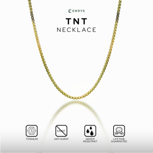 Emrys Necklace Tnt Real Titanium Anti Karat Kalung Titanium Pria Wanita