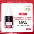 PEELING SCARLETT WHITENING REVIVE GLOW ELIXIR RED EXFO INTENSIVE PEELING SOLUTION SERUM 15 ML EKSFOLIASI PENGANGKAT SEL KULIT MATI. 