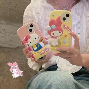 Christmas Gift Halloween sanrio kit Kawaii Iphone15 12/13/14Promax Phone Case Hello Kitty Cartoon Cute 3D Silica Gel Cell Phone Protective Case Fashion