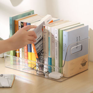 A4 File Folder Magazine Holder Desk Organizer Basket Box Bin Plastic Container Storage Box for Book Shelf Storage Cabinet