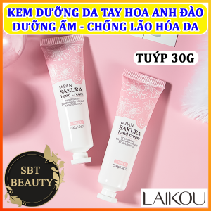 Kem Dưỡng Da Tay LAIKOU Hoa Anh Đào Sakura Tuýp 30g – Chống Khô Da Tay Bong Tróc Dưỡng Da Mềm Mịn Sáng Da