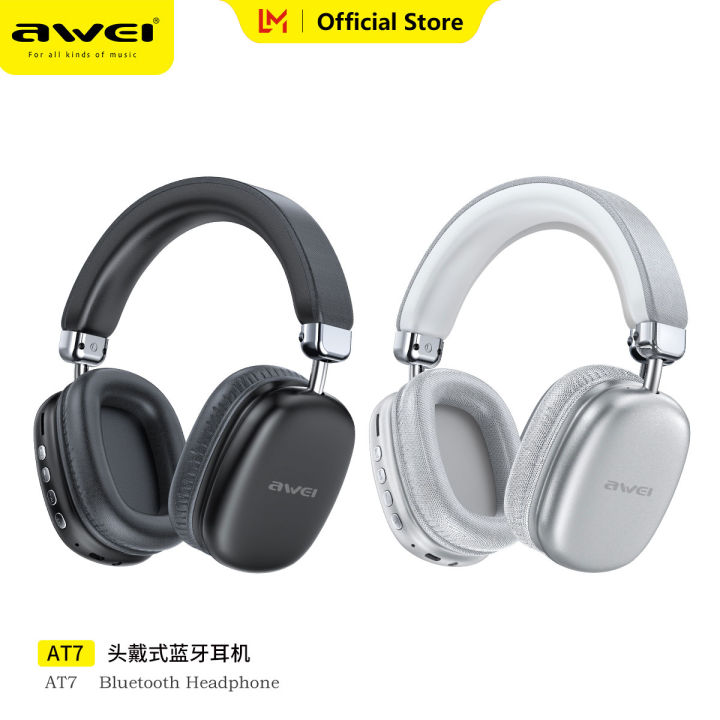 Awei AT7 Bluetooth wireless focal bathys headphone stereo surround speaker with microphone headset for iphone apple gaming headphone Lazada