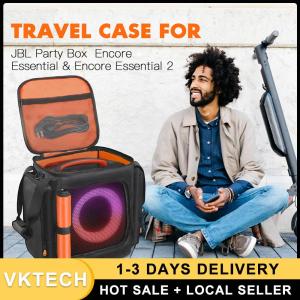 For JBL Partybox Encore Essential 2 Portable Protective Case Shockproof Padded Speaker Protective Cover with Mic Pocket