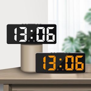 UMBRAULI Temperature Display LED Digital Clock Calendar Function Large Number Electronic Clock Multi-function Nightlight Backlight Electric Bedside Desk Clock Bedside Use