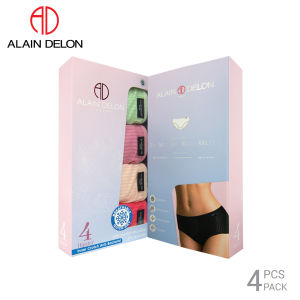 ALAIN DELON Women Ice Silk Microfiber Spandex Hipster Underwear (4 Pcs) ADL20232-H4