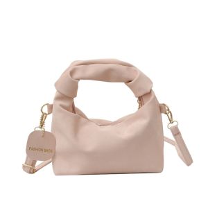 COSE Pleated Handle Solid Color Hand Bag Korean Style PU Pendant Fashion Crossbody Bags Cool Luxury INS Shoulder Bag Girls