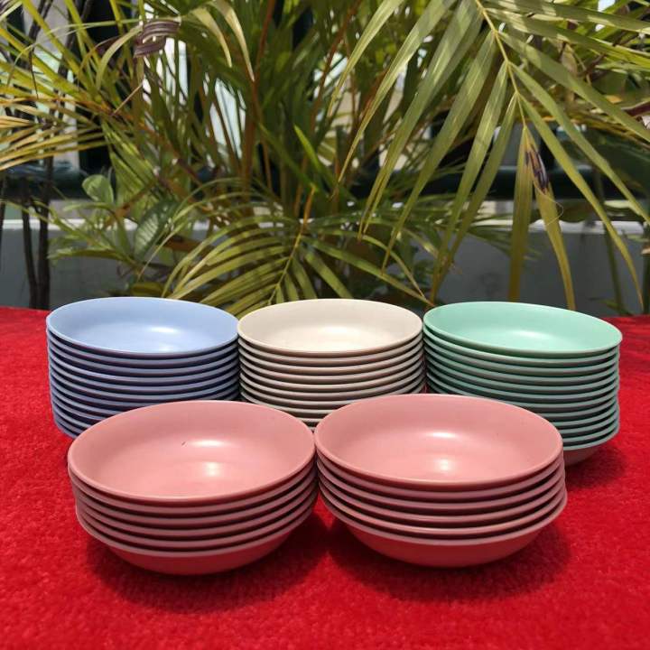 FAMILIFE 6/12pcs Cute Minimalist Plate Dinnerware Small Round Plates
