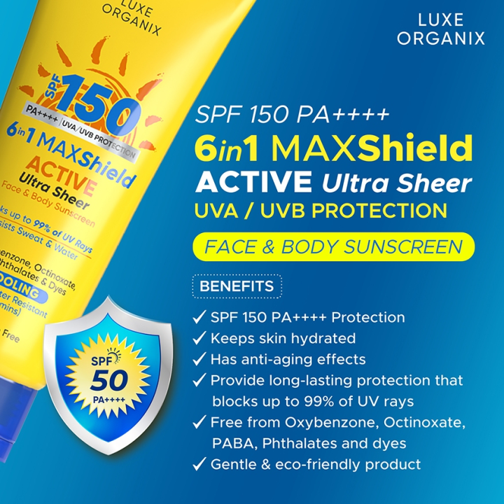 LUXE%20ORGANIX%206%20in%201%20Maxshield%20Active%20Ultra%20Sheer%20Face%20and%20Body%20Sunscreen%20100ml%20-%20Image%204