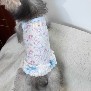 Christmas Gift Halloween HOT Sanrio Thin style pet vest skirt kawaii My Melody Anime fashion summer breathable cat dog clothing new style Pet Supplies