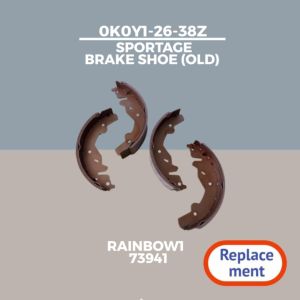 0K0Y12638Z BRAKE SHOE (OLD) FOR KIA SPORTAGE (REPLACEMENT) PART #: 0K0Y1-26-38Z: 0K0Y12638Z