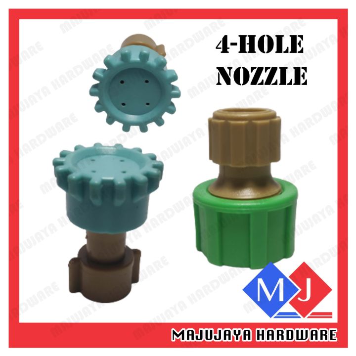 4-Hole Straight Nozzle 11mm Sprayer Empat Lubang Nozzle Kepala Pam ...