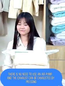 No Pumping 3D Cabinet Chest Clothes Quilt Pillow Reusable Vacuum Compressing Storage Bag