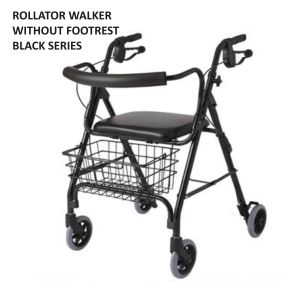 Rollator Walker with Footrest Medical Rollator without Footrest Colors Red Black and Blue