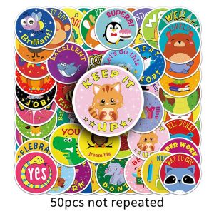 50PCS Children Reward Sticker Creative School Teacher Supplies Reward Cute Animal Star Sticker Kid Toy Stickers