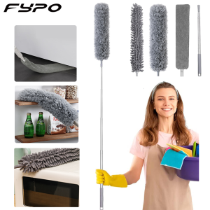 Fypo ไม้ปัดฝุ่นติดเพดานสูงยาว2เมตรแปรงไมโครไฟเบอร์สำหรับหลังคาแหนบพัดลมติดเพดานแปรงกำจัดฝุ่นโค้งมีมุมที่จับยืดหดได้แปรงปัดฝุ่นโซฟาอุปกรณ์ทำความสะอาดสำหรับใช้ในครัวเรือนอุปกรณ์ทำความสะอาดอเนกประสงค์