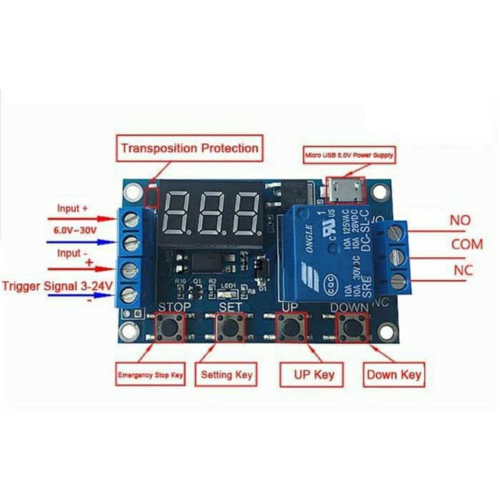 Hcw M421 Mạch tạo trễ theo chu kỳ đóng ngắt relay 0 giây - 999 phút JZ-801 / XY ...