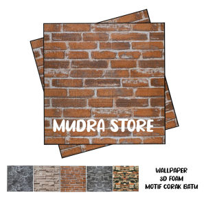 Wallpaper Dinding Brick Foam 3D Motif Batu Bata / Dekorasi Dinding Kamar Rumah Murah