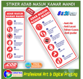 Stiker adab masuk kamar mandi aturan etika toilet wc sticker pendidikan islam ibadah muslim. 