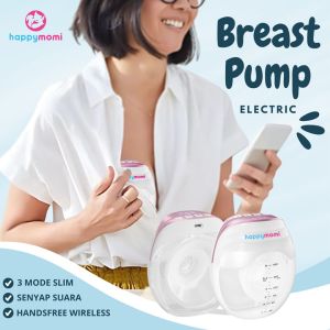POMPA ASI HAPPYMOMI ALAT PUMPING ASI OTOMATIS 3 MODE SLIM DAYA HISAP KUAT 180ML POMPA ASI ELEKTRIK TANPA KABEL BPA FREE PUMPING NYAMAN NEW MOM MURAH DENGAN TAMPILAN LED