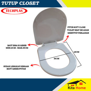 Tutup Closet Duduk / Toilet Seat Cover SOFT CLOSE Model Toto Dynamic