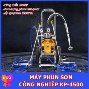 Máy Phun Sơn Công Nghiệp KP-4500 (4500W) - Máy Có Thể Phun Được Hầu Hết Các Loại Sơn - Đầy Đủ Phụ Kiện