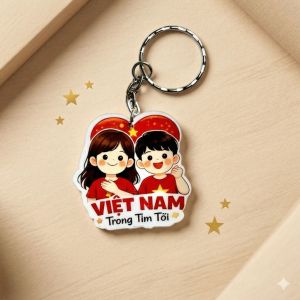 [Quà tặng 30/4 – 2/9] Sỉ Móc Khóa Nón Lá Cờ Việt Nam–Charm Cờ Đỏ Sao Vàng  Móc Treo Balo Quà Lưu Niệm Yêu Nước