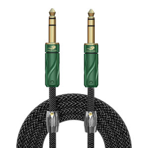 GOLLEY LION 6.5mm Jack Audio Cable Nylon Braided for Guitar Mixer Amplifier 6.35 Jack Male to Male Aux Cable 1.5m 1.8m Jack Cord AUX Cabo