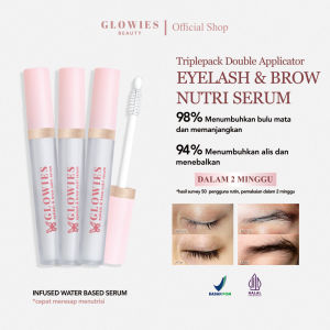 GLOWIES BEAUTY | Triplepack Serum Alis dan Bulu Mata Eyelash 4 ml | Water Based Serum