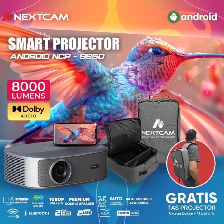 Nextcam proyektor android full hd wireless 8000lumens dolby audio ...