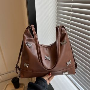 IELGY Fashion Underarm Bag Niche Simple Retro Shoulder Tote Bag Commuter Crossbody Female Bag